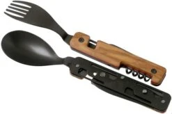 Akinod Multifunctional Cutlery 13H25 Olive Wood Titanium, Outdoor Cutlery