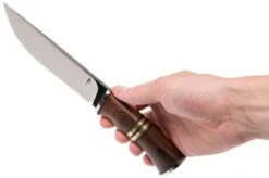 Autine Hunting Knife, Rosewood, Mirror Polish D2, RH Sheath, Hunting Knife -Knife Shop AT HUNTING 06 autine at hunting 06