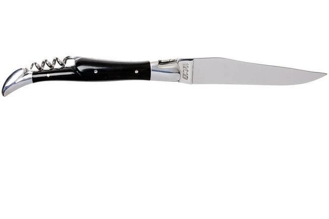 Laguiole En Aubrac 12cm Pocket Knife With Corkscrew, Buffalo Horn 2 Laguiole En Aubrac 12cm Pocket Knife With Corkscrew, Buffalo Horn - Image 2