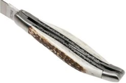 Laguiole En Aubrac 12cm Double Plates, Stag Horn Hand-filed, L0712BCI/FSB1 13 Laguiole En Aubrac 12cm Double Plates, Stag Horn Hand-filed, L0712BCI/FSB1 -Knife Shop AUL0712BCI FSB1 05 laguiole en aubrac