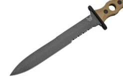 Benchmade SOCP Desert Tan 185SBK-1, CPM-3V Serrated, Fixed Knife, Greg Thompson Design -Knife Shop BE185SBK 1 03 benchmade