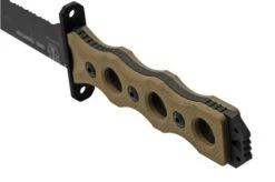 Benchmade SOCP Desert Tan 185SBK-1, CPM-3V Serrated, Fixed Knife, Greg Thompson Design -Knife Shop BE185SBK 1 04 benchmade