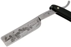 Böker Manufaktur Bicycle Race, Black Synthetic 140223 Straight Razor -Knife Shop BO140223 03 boker