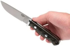 Bark River GamesKeeper A2, Black Green Linen Micarta, Brown Sheath -Knife Shop BRK02 121BGL 06 bark river brk02 121bgl 06