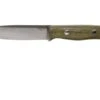 Bark River Aurora A2 Green Canvas Micarta Red Liner, Bushcraft Knife