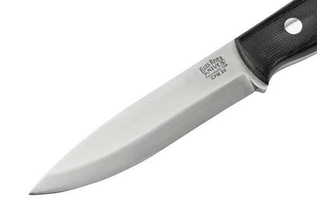 Bark River Aurora Scandi CPM 3V Black Canvas Micarta, Fixed Knife 3 Bark River Aurora Scandi CPM 3V Black Canvas Micarta, Fixed Knife - Image 3