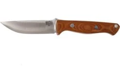 Bark River Gunny A2, Natural Canvas Micarta, Red Liners, Brown Sheath