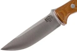 Bark River Gunny A2, Natural Canvas Micarta, Red Liners, Brown Sheath -Knife Shop BRK07 011NRCRL 03 bark river brk07 011nrcrl 03
