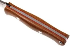 Bark River Gunny A2, Natural Canvas Micarta, Red Liners, Brown Sheath -Knife Shop BRK07 011NRCRL 05 bark river brk07 011nrcrl 05