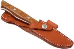 Bark River Gunny A2, Natural Canvas Micarta, Red Liners, Brown Sheath -Knife Shop BRK07 011NRCRL 07 bark river brk07 011nrcrl 07