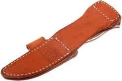 Bark River Gunny A2, Natural Canvas Micarta, Red Liners, Brown Sheath -Knife Shop BRK07 011NRCRL 08 bark river brk07 011nrcrl 08