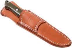 Bark River Gunny Scandi CPM 3V, Green Canvas Micarta, Brown Sheath -Knife Shop BRK07 024GNC 07 bark river brk07 024gnc 07