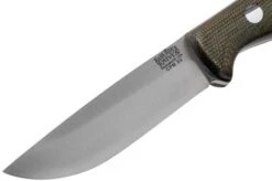 Bark River Bravo EDC CPM 3V Rampless, Green Canvas Micarta Bushcraft Knife -Knife Shop BRK07 027GCMR 03 bark river knives