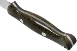 Bark River Bravo EDC CPM 3V Rampless, Green Canvas Micarta Bushcraft Knife -Knife Shop BRK07 027GCMR 04 bark river knives