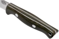 Bark River Bravo EDC CPM 3V Rampless, Green Canvas Micarta Bushcraft Knife -Knife Shop BRK07 027GCMR 05 bark river knives