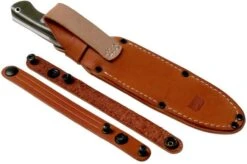 Bark River Bravo 1.5 Rampless CPM 3V Field Knife, Green Canvas Micarta -Knife Shop BRK07 122GCMR 07 bark river knives