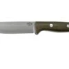 Bark River Bravo 1.2 LT CPM 3V Rampless, Green Canvas Micarta, Outdoor Knife