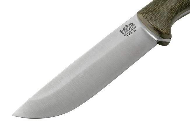 Bark River Bravo 1.2 LT CPM 3V Rampless, Green Canvas Micarta, Outdoor Knife 3 Bark River Bravo 1.2 LT CPM 3V Rampless, Green Canvas Micarta, Outdoor Knife - Image 3