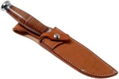 Bark River Teddy A2 Stacked Leather, Single Quillion Outdoor Knife -Knife Shop BRK08 114SLSQ 06 bark river knives