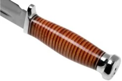 Bark River Boone CPM 3V Stacked Leather, Single Quillion Outdoor Knife -Knife Shop BRK08 122SLSQ 04 bark river knives