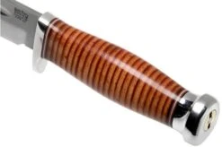 Bark River Boone CPM 3V Stacked Leather, Single Quillion Outdoor Knife -Knife Shop BRK08 122SLSQ 05 bark river knives