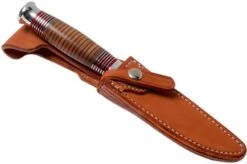 Bark River Michigan Hunter CPM Cru Wear Stacked Leather Hunting Knife -Knife Shop BRK08 161SDL 06 bark river knives