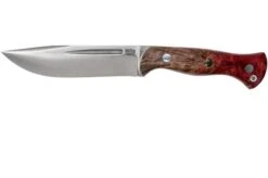 Bark River Cub CPM 3V, Hellfire Maple Burl, Mosaic Pin Bushcraft Knife