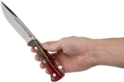 Bark River Cub CPM 3V, Hellfire Maple Burl, Mosaic Pin Bushcraft Knife -Knife Shop BRK08 221HFM 06 bark river