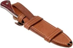 Bark River Cub CPM 3V, Hellfire Maple Burl, Mosaic Pin Bushcraft Knife -Knife Shop BRK08 221HFM 08 bark river