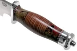 Bark River Highwayman III A2 Stacked Leather, Black Gold Maple Bowie Knife -Knife Shop BRK08 313SLBGS 05 bark river knives 1