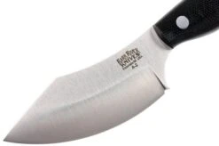 Bark River JX6 Companion A2, Black Canvas Micarta, Brown Sheath -Knife Shop BRK10 112BRKC 03 bark river brk10 112brkc 03