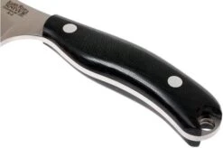 Bark River JX6 Companion A2, Black Canvas Micarta, Brown Sheath -Knife Shop BRK10 112BRKC 04 bark river brk10 112brkc 04