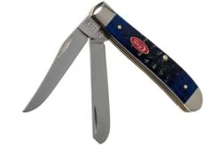 Case Mini Trapper Navy Blue Bone, Rogers Jig, 07321, 6207 SS Pocket Knife