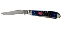 Case Mini Trapper Navy Blue Bone, Rogers Jig, 07321, 6207 SS Pocket Knife -Knife Shop CE07321 03 case