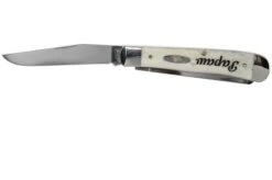 Case Trapper Natural Bone Smooth, Embellished Trapper In Gift Tin, 10430, 6254 SS Pocket Knife -Knife Shop CE10430 03 case