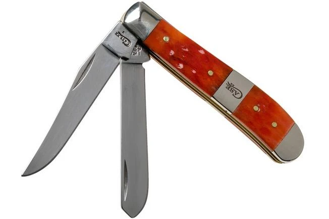 Case Mini Trapper Tequila Sunrise Bone, Standard Jig 14482, 6207 SS Pocket Knife 1 Case Mini Trapper Tequila Sunrise Bone, Standard Jig 14482, 6207 SS Pocket Knife