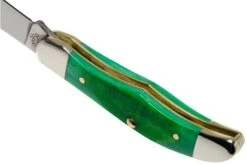 Case Pocket Hunter Clover Green Bone, Sawcut Jig, 23211, 61165 SS Pocket Knife -Knife Shop CE23211 05 case