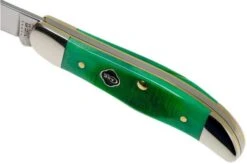 Case Pocket Hunter Clover Green Bone, Sawcut Jig, 23211, 61165 SS Pocket Knife -Knife Shop CE23211 06 case