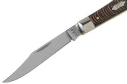 Case Slimline Trapper Black Sycamore Wood, 25575, 71048 SS Pocket Knife -Knife Shop CE25575 03 case