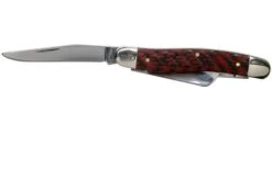 Case Medium Stockman Red & Black Carbon Fibre, 25928, 10318 CV Pocket Knife -Knife Shop CE25928 03 case