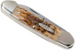 Case Canoe Amber Jigged Bone, 00263, 62131 CV Pocket Knife -Knife Shop CE263 05 case ce263 05