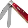 Case Trapper Dark Red Bone, Peach Seed Jig, 31950, 6254 CV Pocket Knife