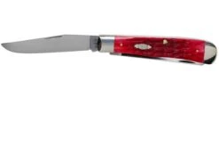 Case Trapper Dark Red Bone, Peach Seed Jig, 31950, 6254 CV Pocket Knife -Knife Shop CE31950 03 case