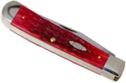 Case Trapper Dark Red Bone, Peach Seed Jig, 31950, 6254 CV Pocket Knife -Knife Shop CE31950 04 case