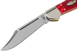 Case Copperhead Dark Red Bone, Peach Seed Jig, 31954, 61749L CV Pocket Knife -Knife Shop CE31954 03 case