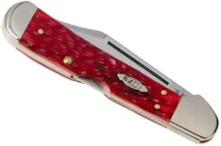 Case Copperhead Dark Red Bone, Peach Seed Jig, 31954, 61749L CV Pocket Knife -Knife Shop CE31954 04 case