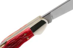 Case Copperhead Dark Red Bone, Peach Seed Jig, 31954, 61749L CV Pocket Knife -Knife Shop CE31954 06 case