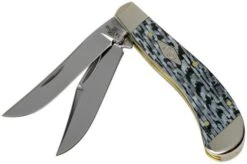 Case Bose Saddlehorn White & Black Carbon Fibre-G10 Weave Smooth, 38929, TB102110 SS Pocket Knife