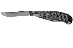Case Bose Saddlehorn White & Black Carbon Fibre-G10 Weave Smooth, 38929, TB102110 SS Pocket Knife -Knife Shop CE38929 03 case