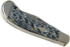 Case Bose Saddlehorn White & Black Carbon Fibre-G10 Weave Smooth, 38929, TB102110 SS Pocket Knife -Knife Shop CE38929 04 case